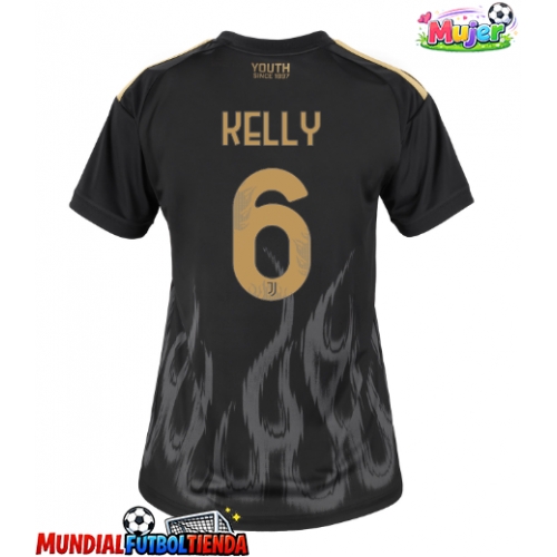 Camiseta Juventus Lloyd Kelly #6 Tercera Equipación Replica 2026-27 para mujer mangas cortas